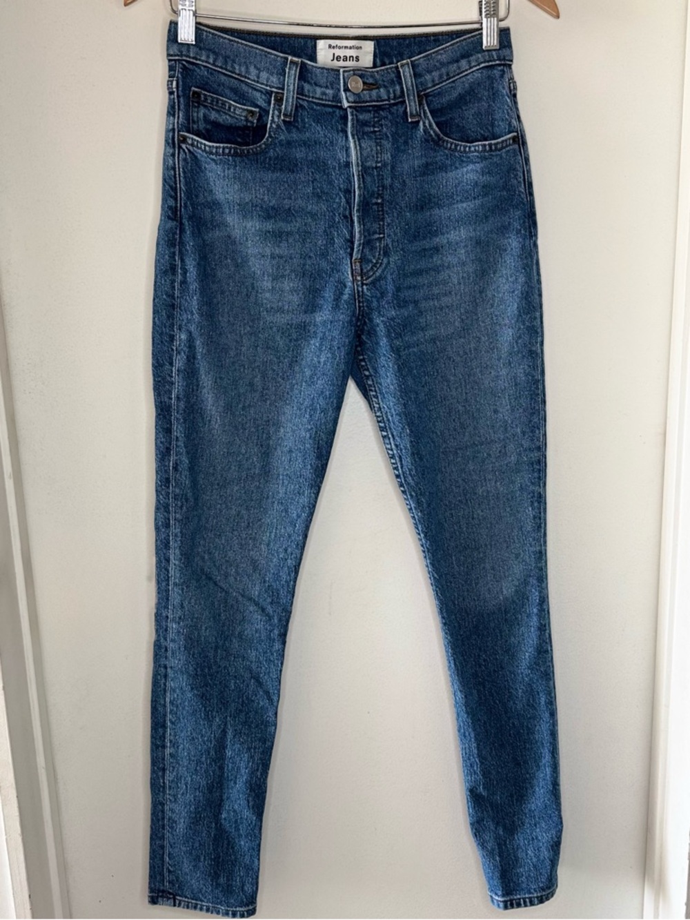 Reformation Denim Jeans Slim Fit Women’s 27 Medium Wash Normcore EUC Designer